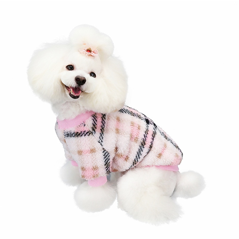 Dog Cat Sweatshirt Party Casual Winter Warm Breathable Soft Washable Comfortable Christmas Outdoor Casual Daily Dog Clothing for Bichon Frise Pomeranian Baby Pet Papillon Small