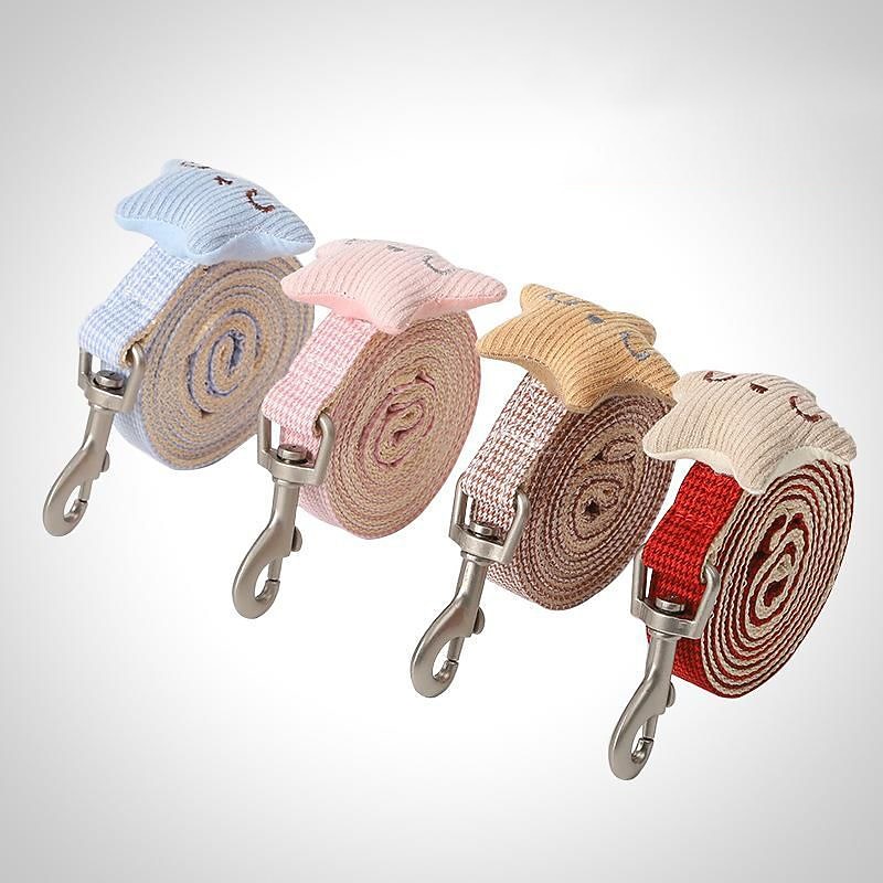 Dog Traction Rope Thousand Bird Grid Smile Starfish Chest Back Style Dog Rope Traction Rope Pet Small Dog Rope3