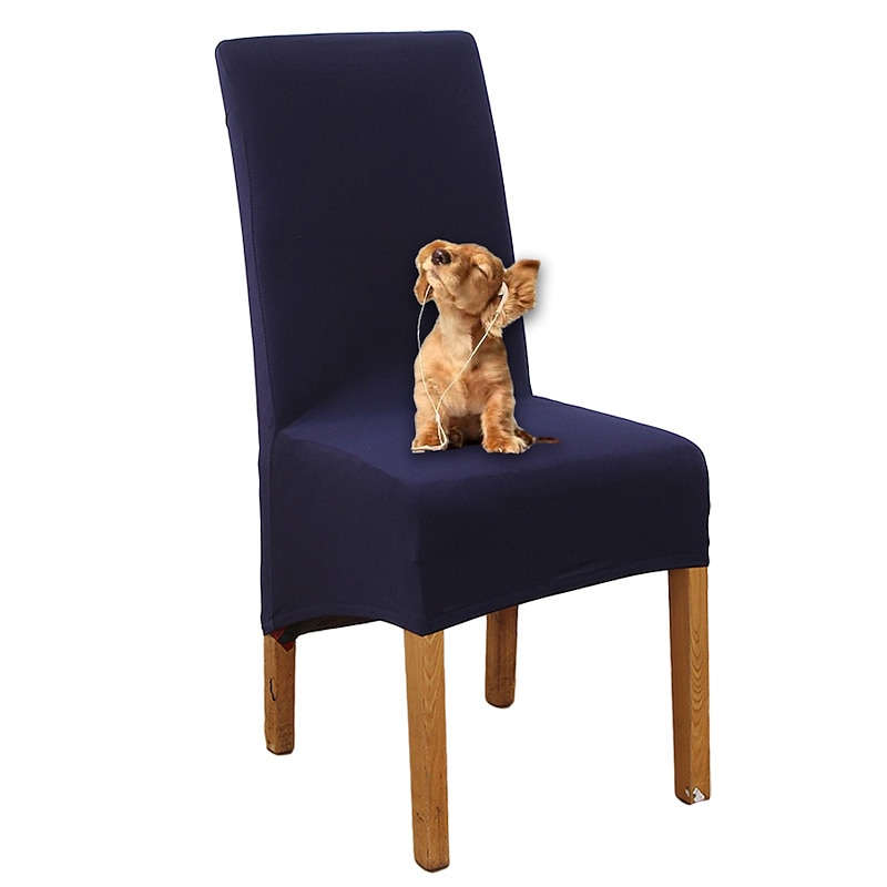 Dining Chair Covers, Stretch Chair Cover, Spandex High Back Chair Protector Covers Seat Slipcover with Elastic Band for Dining Room,Wedding