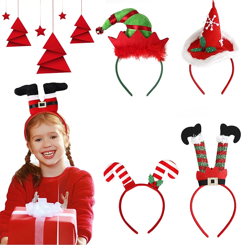 Christmas headband Christmas hat headband Christmas adult children's party decoration 3D cartoon Christmas headband