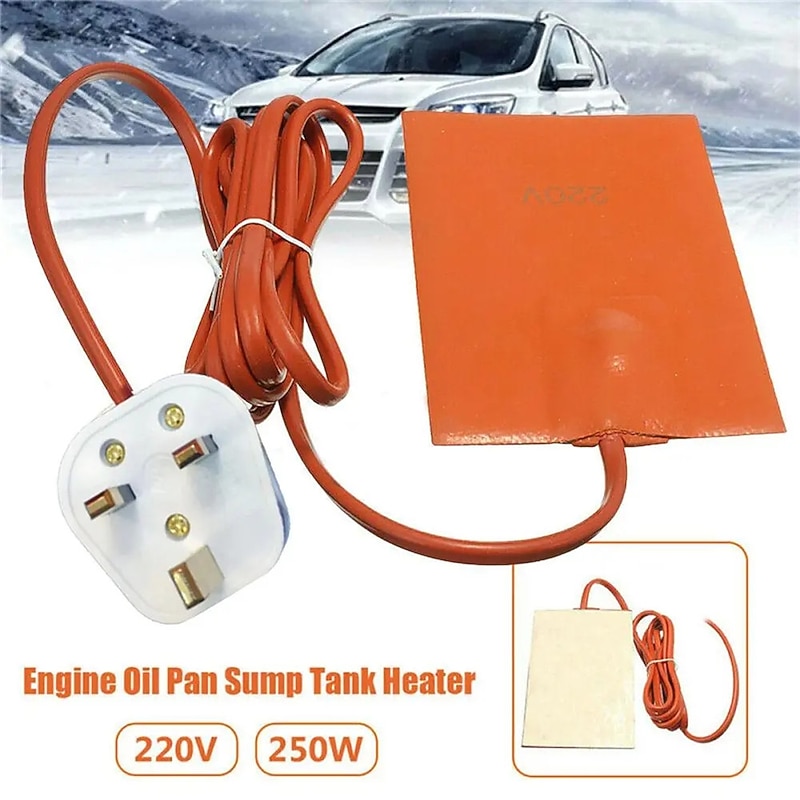 Car Engine Oil Pan Sump Tank Heater Pad 250W Silicone oil heating Pad Engine Oil Tank Wear Protect With EU US UK Plug 110-220V2