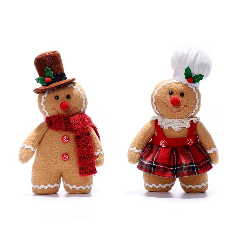 Christmas Gingerbread Man Doll Toy, Wool Dwarf Ornaments, Creative Stocking Stuffers for Kids, Festive Home Decor and Gift Decorations4