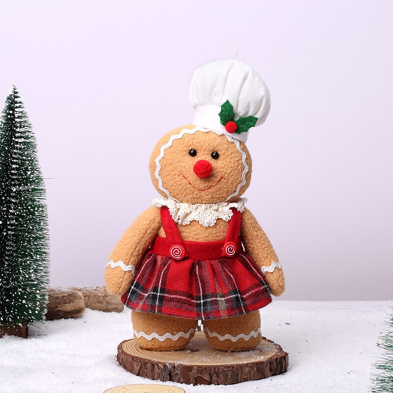 Christmas Gingerbread Man Doll Toy, Wool Dwarf Ornaments, Creative Stocking Stuffers for Kids, Festive Home Decor and Gift Decorations3