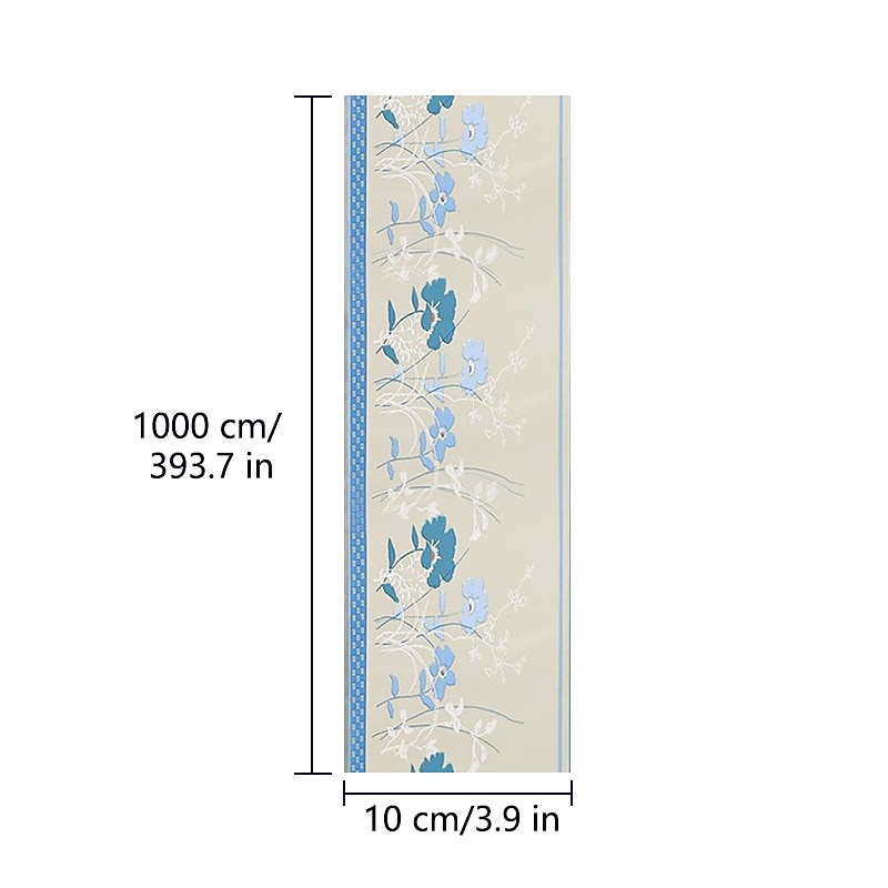 Cool Wallpapers Flower Geometry Wallpaper Wall Mural Border Waistline Peel and Stick Self Adhesive PVC/Vinyl Floral Modern Wall Decal for Room 10*1000CM*1PC2