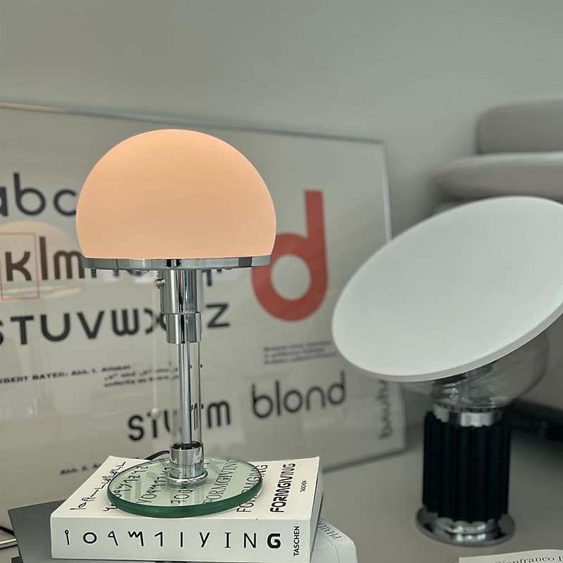 Bedside Lamp Modern Minimalist Metal Glass Table Lamp Table Lamp Reading Lamp Living Room Bedroom Bedside Lamp Lighting E27 110-240V2