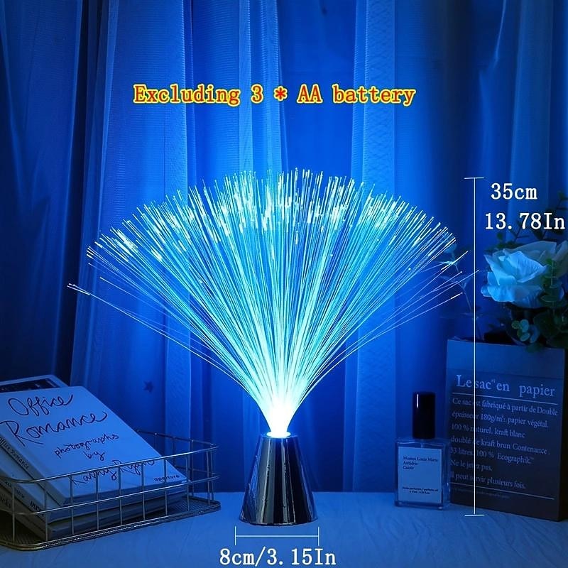 Optical Fiber Light, Color Change Flash Decoration Props Luminous Light LED Light Full of Stars Flower Bunch Luminous Optical Fiber Light Colorful Flash Flower Light Night Toy Site Layout Props Starry2