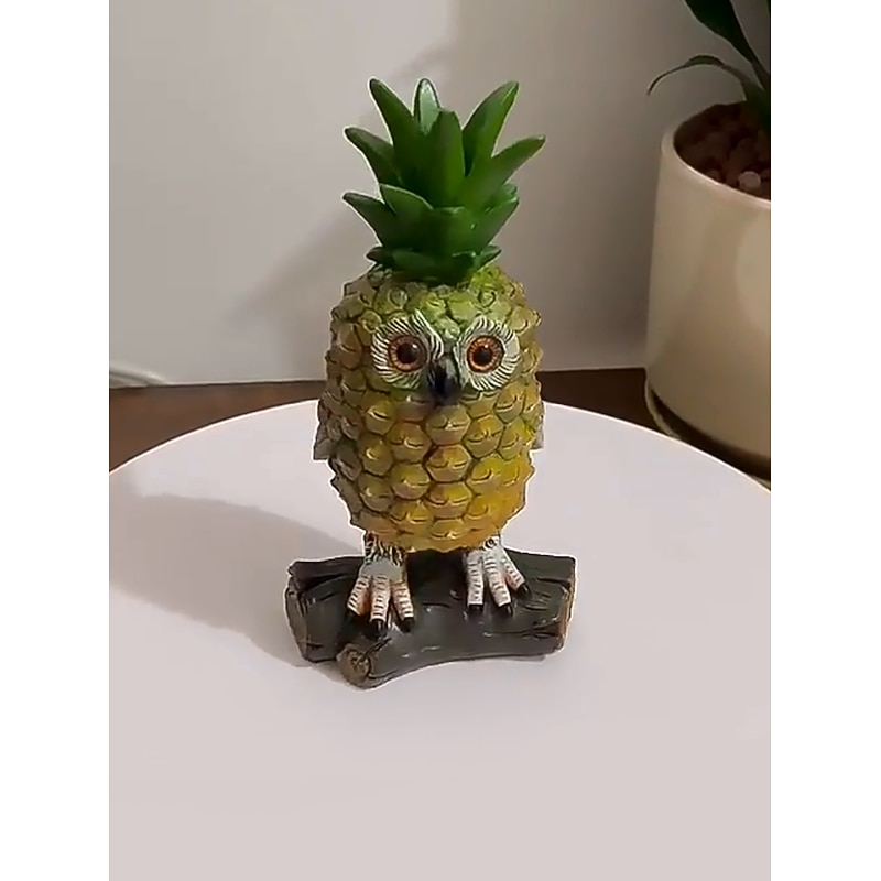 1 resin process variation pineapple owl creative aquarium fish tank decoration hot selling new model3