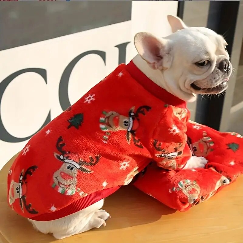 Dog Cat Pajamas Fashion Party Winter Warm Breathable Soft Washable Comfortable Christmas Christmas Outdoor Casual Daily Dog Clothing for Bichon Frise Pomeranian Baby Pet Papillon Small3