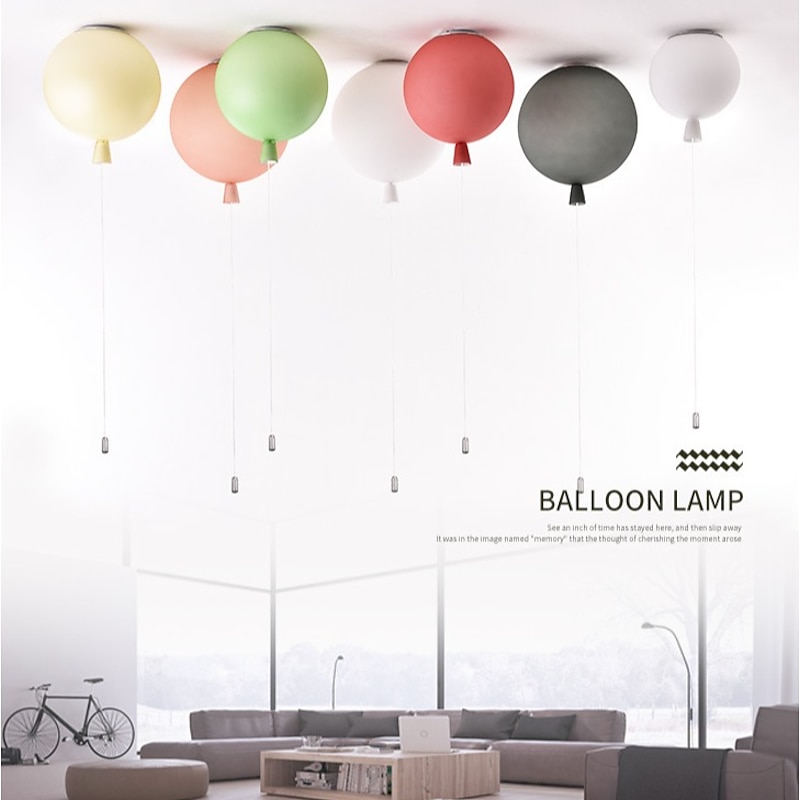 LED Pendant Light Line Balloon Design Metal Artistic Style Modern Chandelier Modern Simple Nordic Minimalist Light Luxury Restaurant Long Bar Table Dining Room 110-120V 220-240V