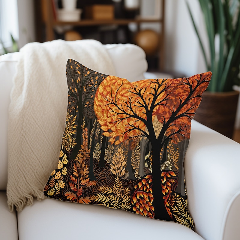 Art Forest Double Side Pillow Cover 1PC Soft Decorative Square Cushion Case Pillowcase for Bedroom Livingroom Sofa Couch Chair