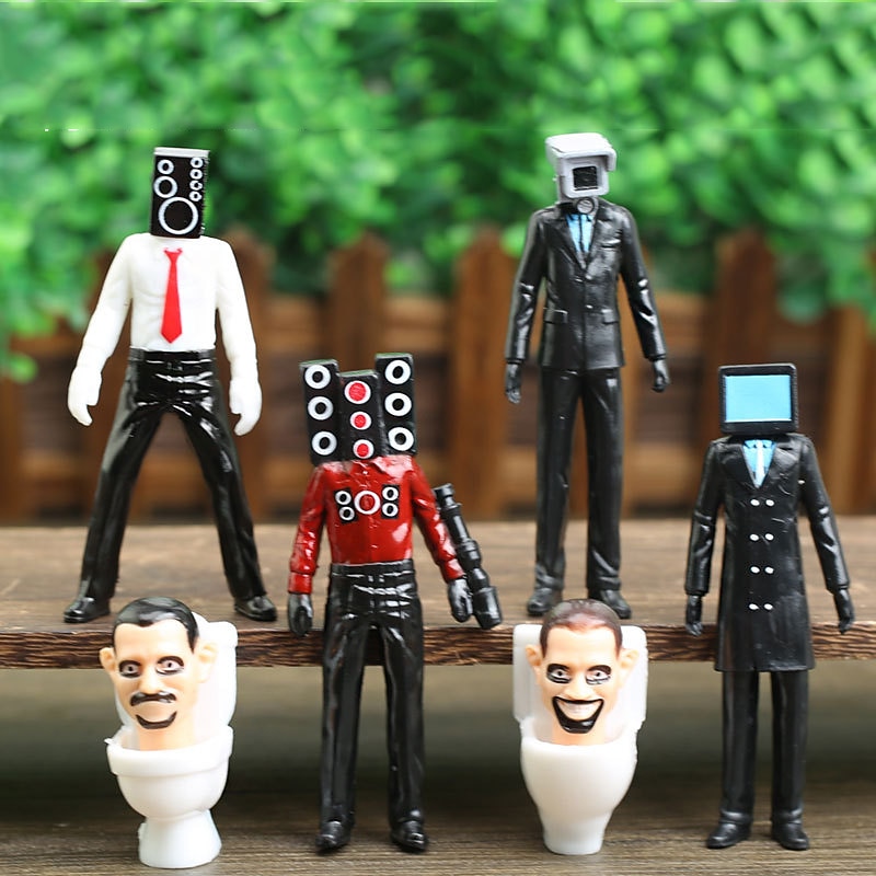 Blind Box  Popular Skibidi Toilet Man Monitor Hand Game Camera Doll Building Block Decoration Toy Toilet