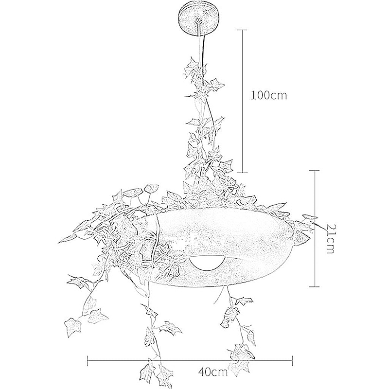 Air Flower Pot Chandelier Creative Potted Plants Ceiling Pendant Light for Kitchen Island Restaurant Cafe Bar Clothing Store Decoration Hang Light E27 Home4