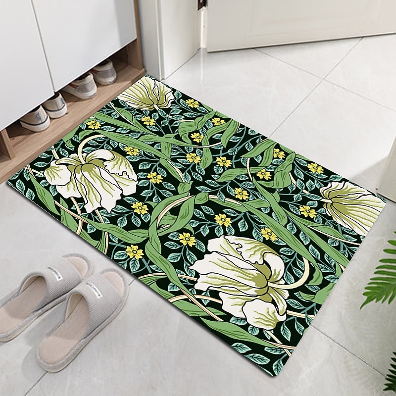 Floral Doormat Floor Mats Washable Rugs Kitchen Mat Non-Slip Oil Proof Rug Indoor Outdoor Mat Bedroom Decor Bathroom Mat Entrance Rug Inspired by William Morris