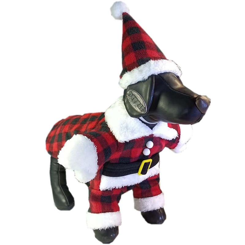Dog Christmas Outfit Pet transforms into Dog clothes Christmas Cape Dog Christmas clothes Santa Claus dog standing suit model4