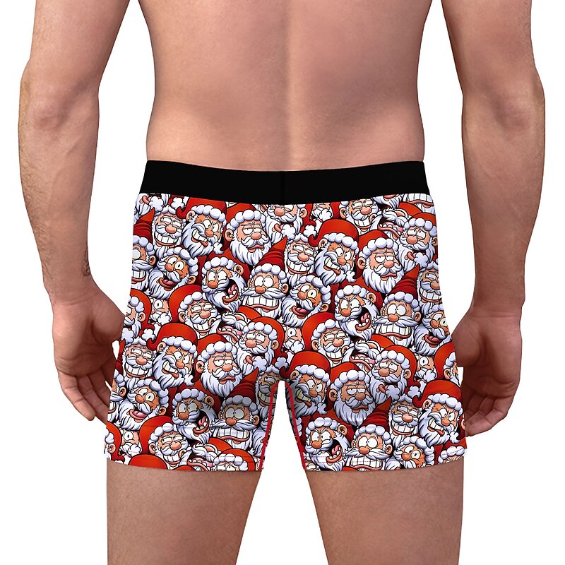 Santa Claus Christmas Gift Boxer Briefs Underwear Men's Christmas Adults' Christmas Masquerade Christmas Eve Christmas Party3