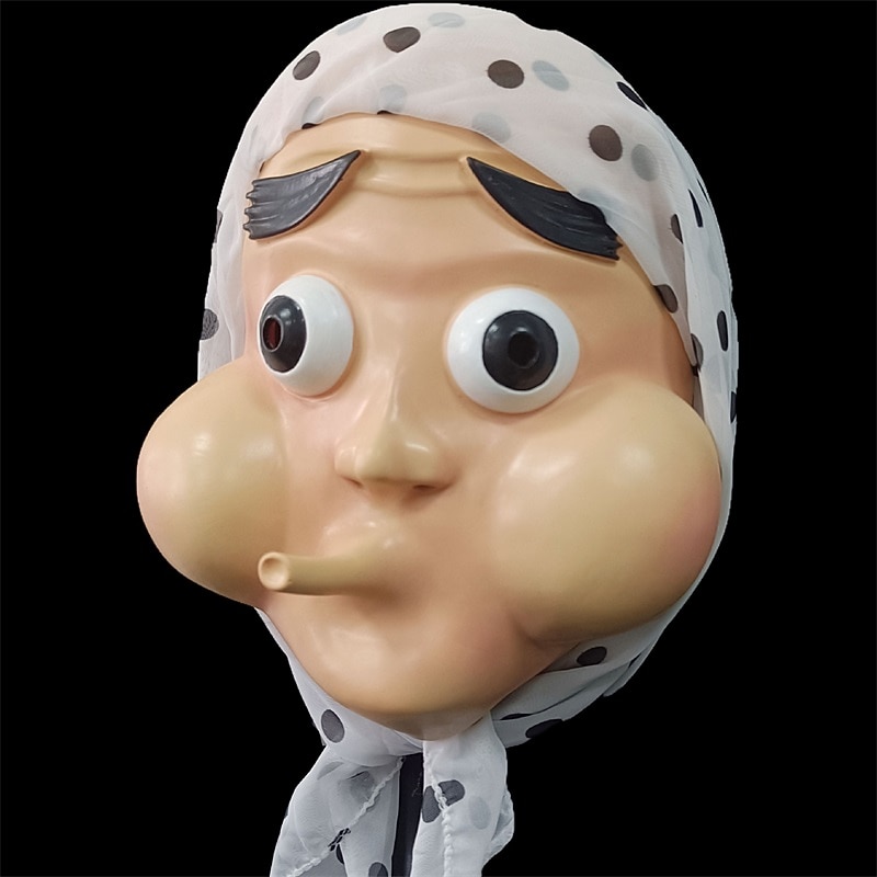 Ghost Destruction Blade Forged Knife Man Zaomen Charcoal Jilang Steel Tomb Firefly Mask Latex Mask Ball Halloween Makeup3