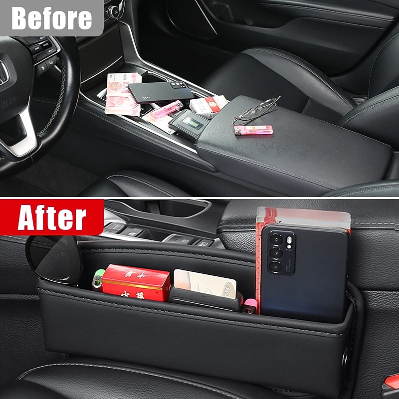 1/2pcs Car Storage Box, Seat Clip Seam Storage Box Gap Shelf Storage Box Car Interior Decoration Modified Accessories Car Accessories3