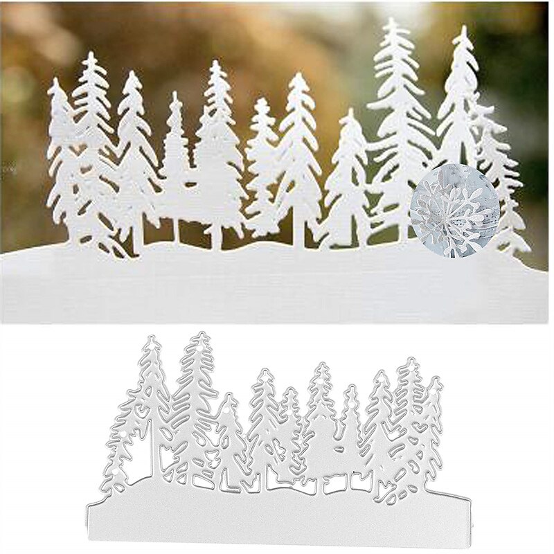 Create Beautiful Crafts with Metal Christmas orest Cutting Dies - Perfect for Card Making, Scrapbooking, Stamping & More!
