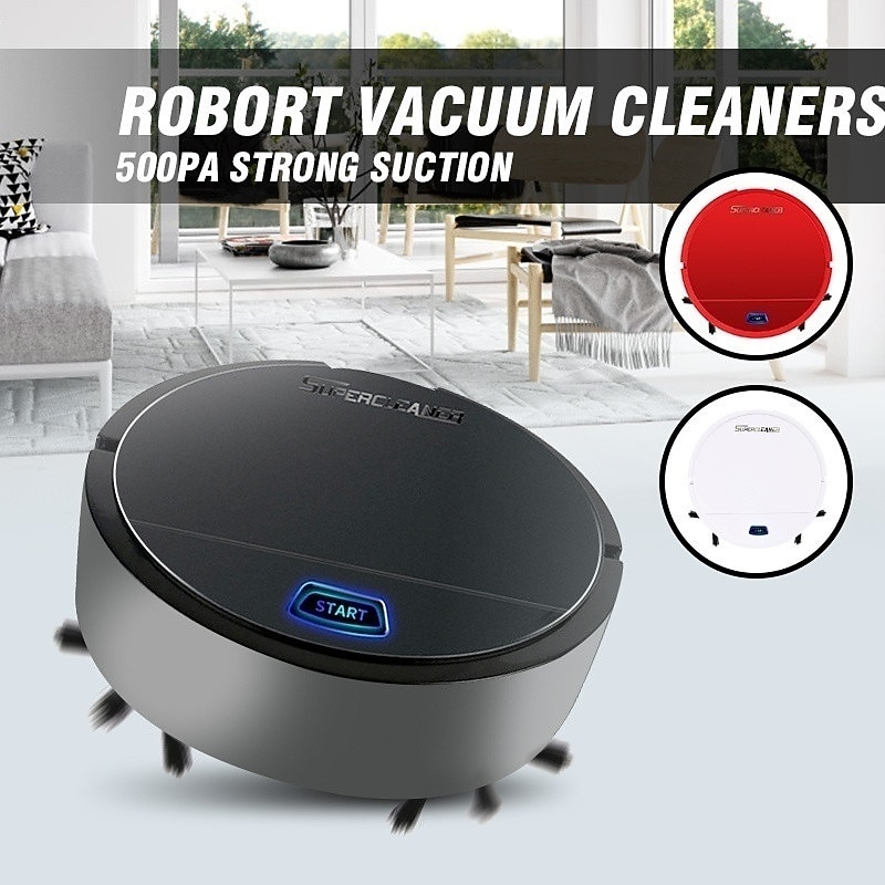 3-in-1 Auto Sweeping Robot 1800PA Strong Suction Smart Floor CleanerRechargeable Smart Sweeping Robot Dry Wet Sweeping Vacuum Cleaner Strong Suction Robot Cleaner for Home3