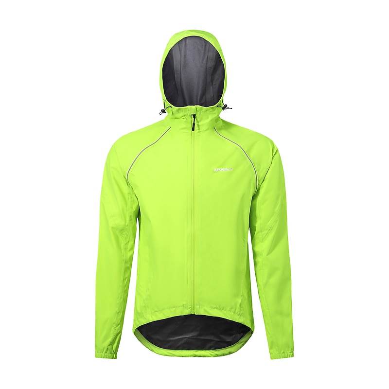 Men's Cycling Jacket Windbreaker Winter Waterproof Windproof Cycling Reflective Strips Bike Hoodie Tracksuit Mountain Bike MTB Road Bike Cycling City Bike Cycling Black Green Bike Wear2