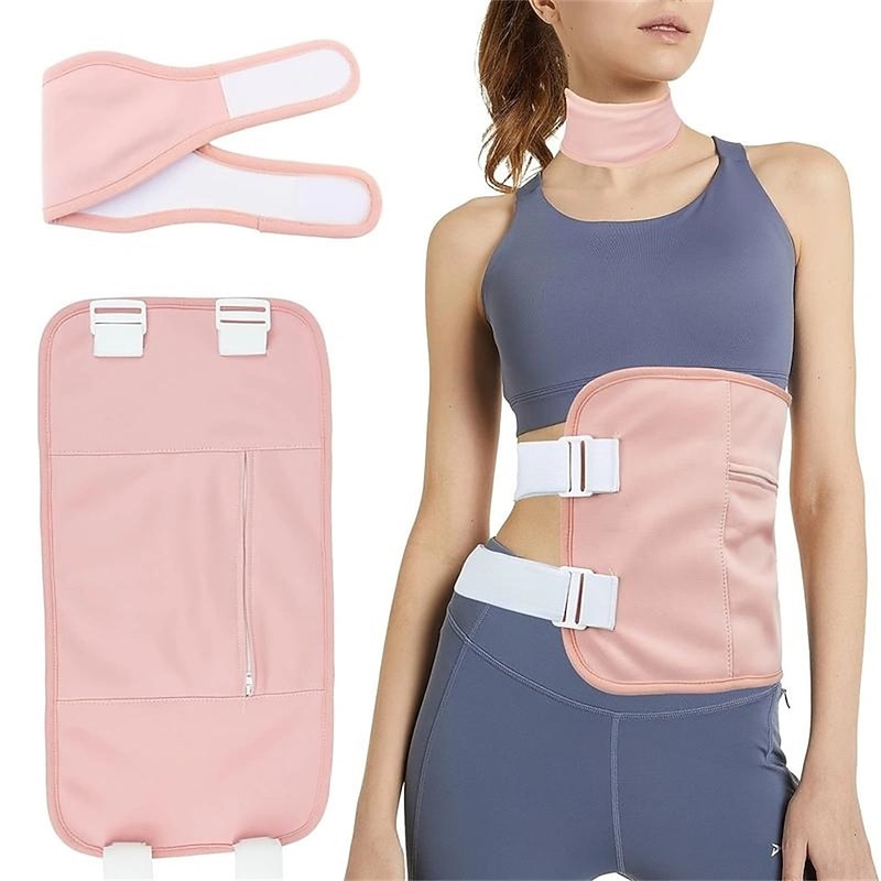 1Pc Castor Oil Set For Waist And Neck, Castor Oil Pack With Adjustable Straps And Pockets, Reusable Castor Oil Pack For Liver Detox, Constipation2