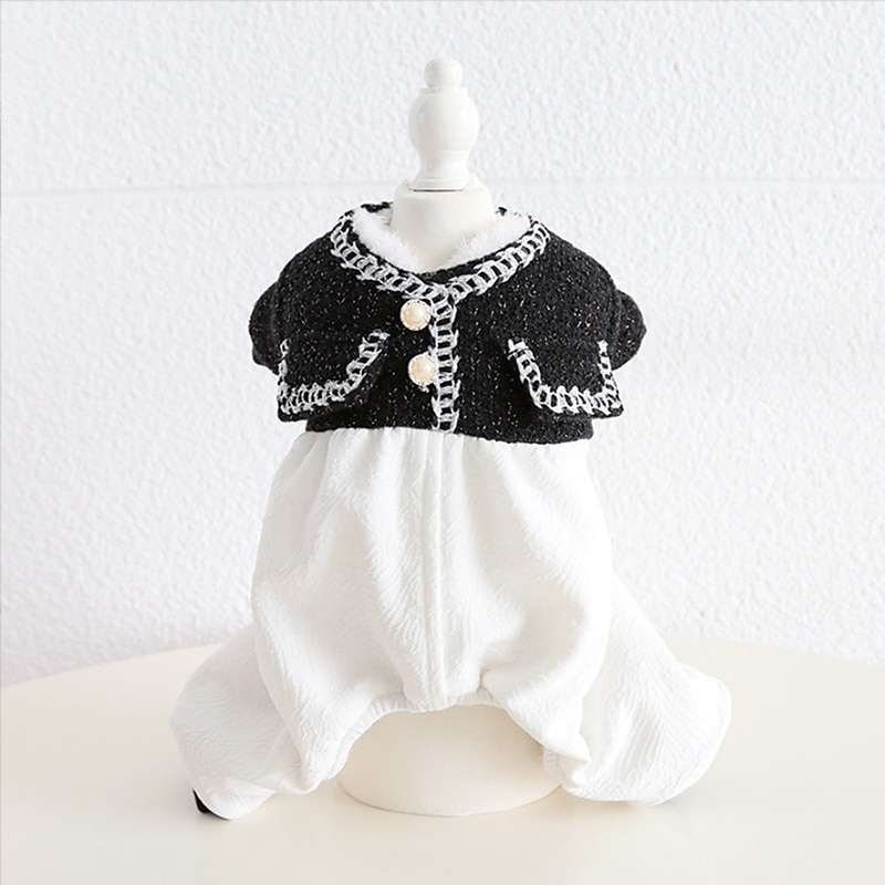 Dog Cat Jumpsuit Dress Fashion Cute Winter Soft Washable Comfortable Outdoor Casual Daily Dog Clothing for Bichon Frise Poodle Pomeranian Baby Pet Papillon3