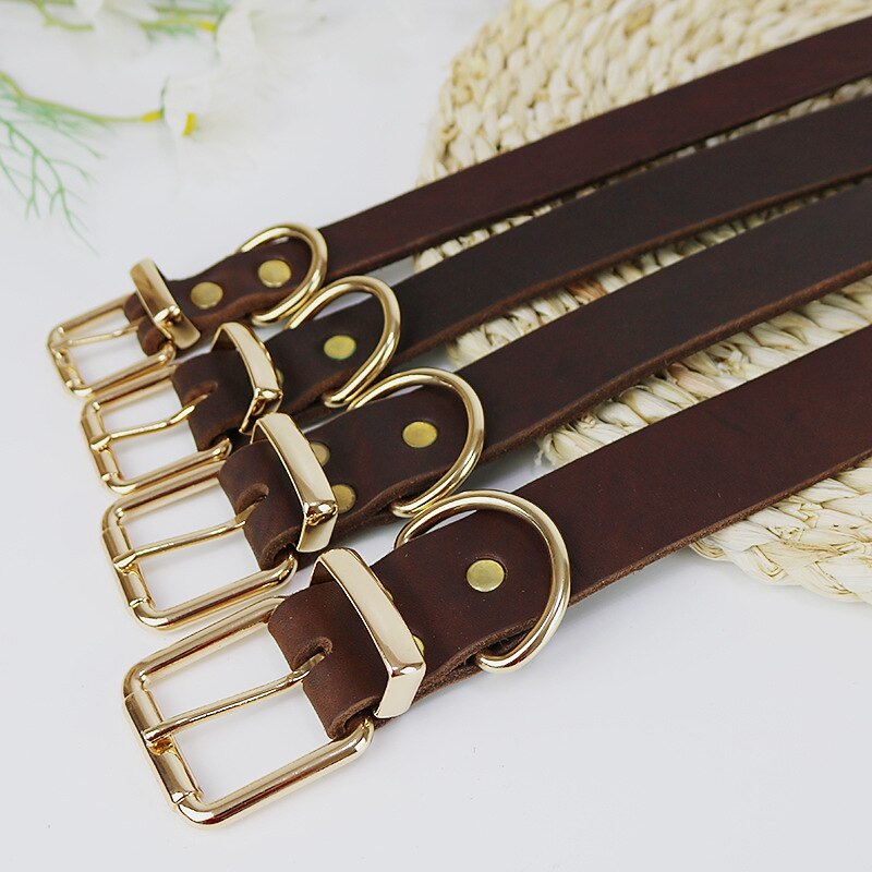 Pet Dog Collar Made Of Cowhide Leather Collar Collar Collar Sleeve Medium Sized Large Dog Collar4