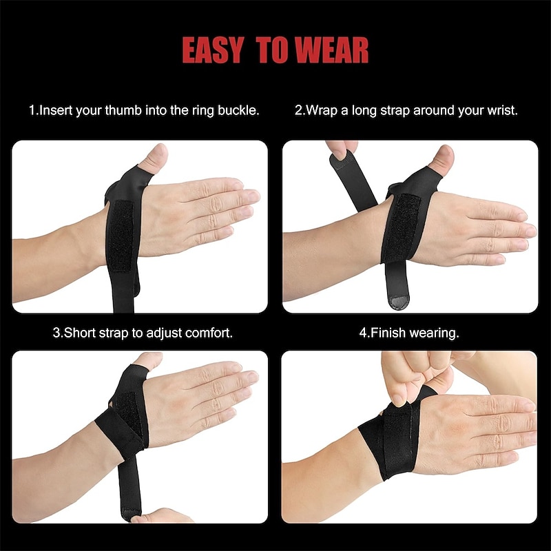 Ultra Thin Wrist Brace and Thumb Arthritis Compression Strap Adjustable Sport Carpal Tunnel Support for Men and Women, Comfortable Carpal Tunnel for Thumb Wrist Relieve Pain (Left+Right)4