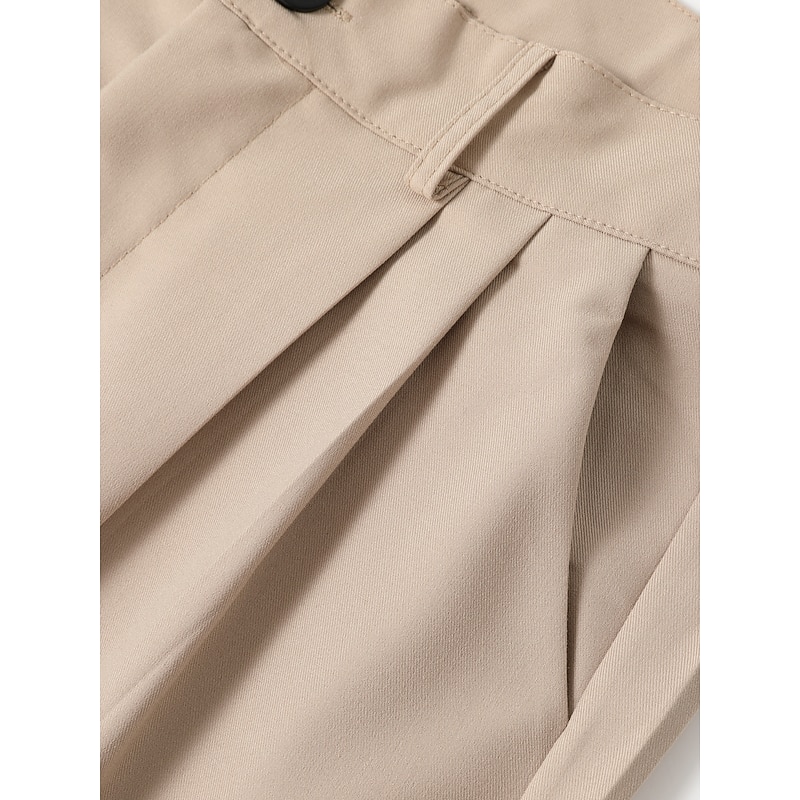 Men's Trousers Dress Pants Slacks Summer Pants Casual Pants Front Pocket Straight Leg Plain Comfort Wedding Business Casual Fashion Classic Black Navy Blue Micro-elastic2