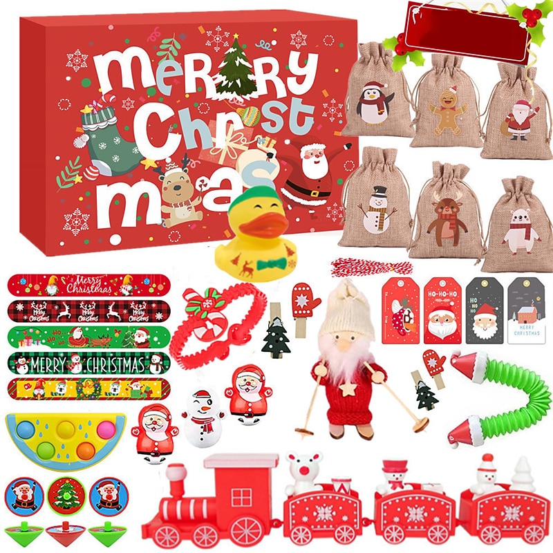Christmas Blind Box Children's Party Gift Decompression Diy Hand-Torn Countdown Calendar Blind Box Christmas Toys for Christmas Gifts2