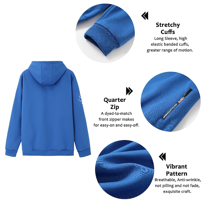 Men's Graphic Letter Long Sleeve Sweatshirts  Hooded Basic Casual Sports & Outdoor Sports Winter Blue Brown Gray Clothing Apparel Designer Hot Stamping S M L XL XXL 3XL3