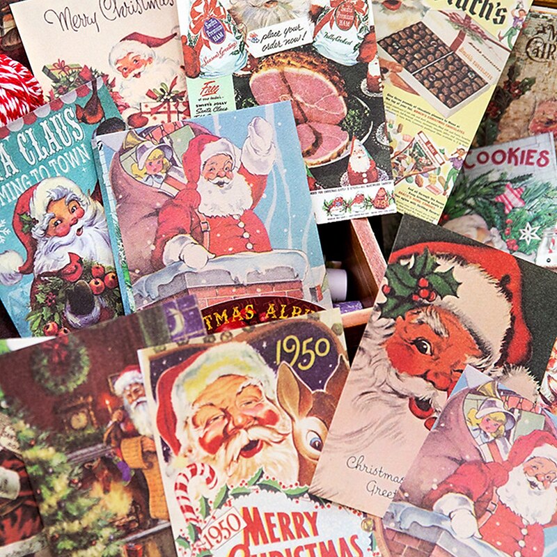 30pcs Christmas Wrapping Paper Roll 14*10cm, 15 Styles Lovely Eco-Friendly Recycled Wrapping Paper for Choice3