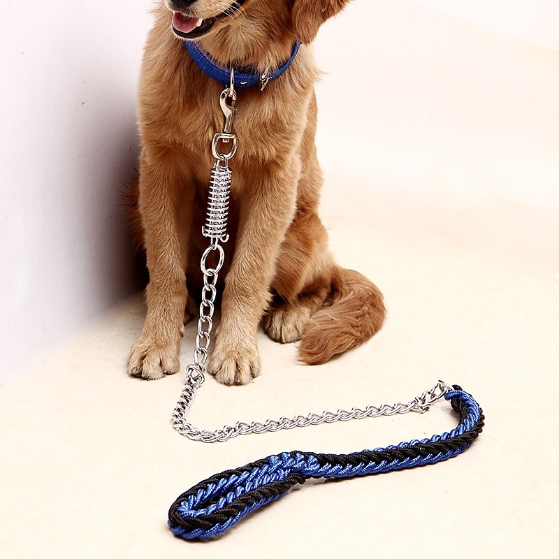 Pet Dog Iron Chain Explosion-proof Impact Traction Rope Set Nylon Anti Bite Dog Rope Dog Chain For Pets3