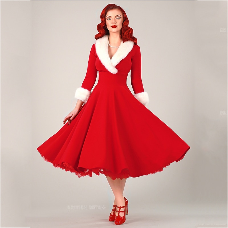 Santa Claus Mrs.Claus Fancy Christmas Dress Women's Christmas Adults' Christmas New Year Christmas Eve Christmas New Year Eve Dress2