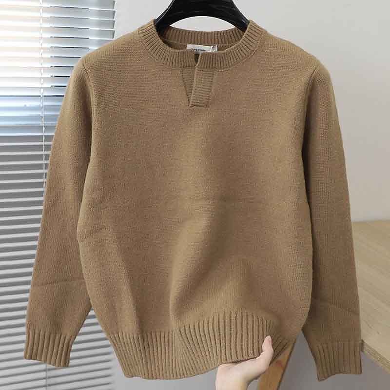 Men's Pullover Sweater Jumper Jumper Ribbed Knit Regular Knitted Plain Crew Neck Modern Contemporary Work Daily Wear Clothing Apparel Fall Winter Black White M L XL