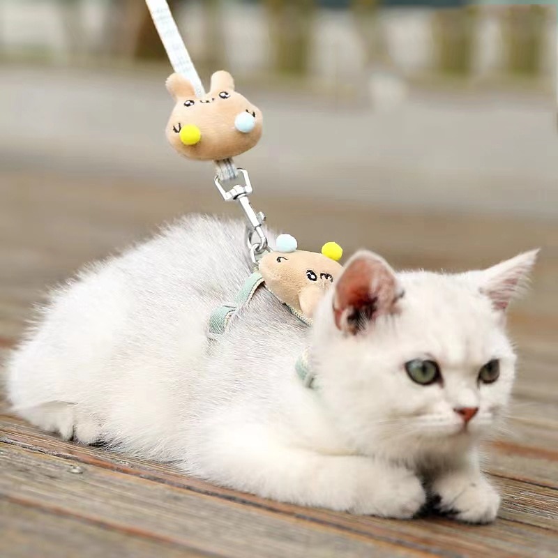 Cat Traction Rope I-shaped Anti Release Gradient Adjustable Cat Walking Rope Set Dog Chain I-shaped Back Traction Rope4