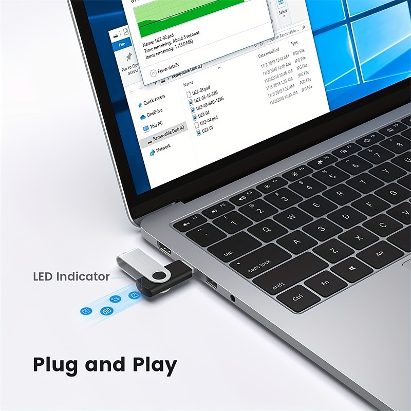 128GB USB Flash Drives 64GB 32GB USB 3.0 High Speed Rotating USB Stick External Storage Micro Memory Stick For Computer3