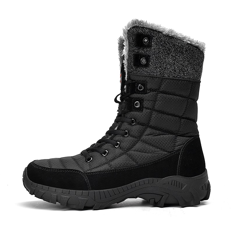 Men's Insulated Winter Snow Boots with Fur Lining - Waterproof, Anti-Slip Outdoor Boots for Cold Weather and Snowy Conditions2