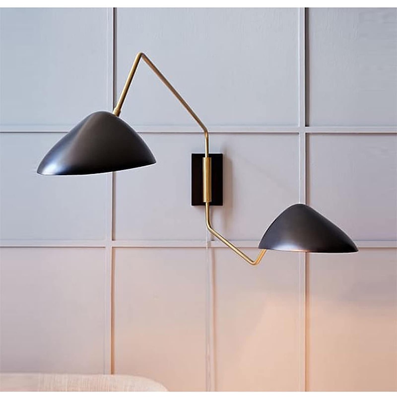 Swing Arm Wall Sconce Industrial Vintage Lighting Rotatable Wall Lamp for Indoor Bar Warehouse Hallway Restaurant Reading Light