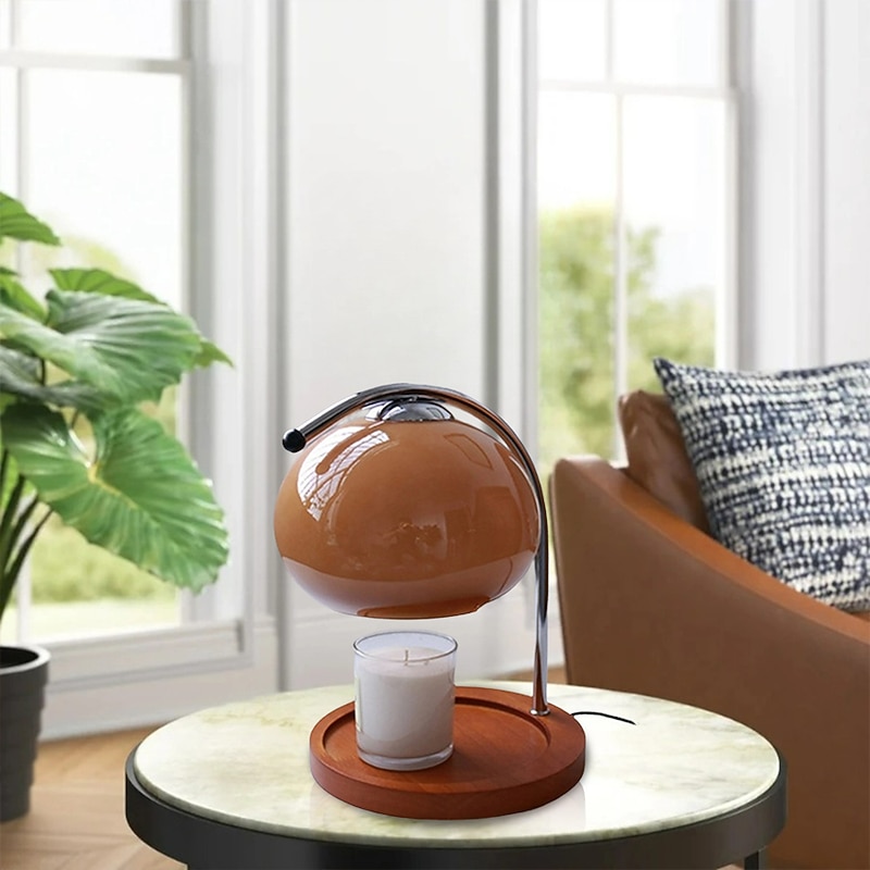 Candle Warmer Lamp Mushroom Bedside Table Lamp Modern Minimalist Bedside Table Lamp Bedroom Living Room Study Bedside Lamp Decorative Small Table Lamp Bedside Lamp 110-240V3