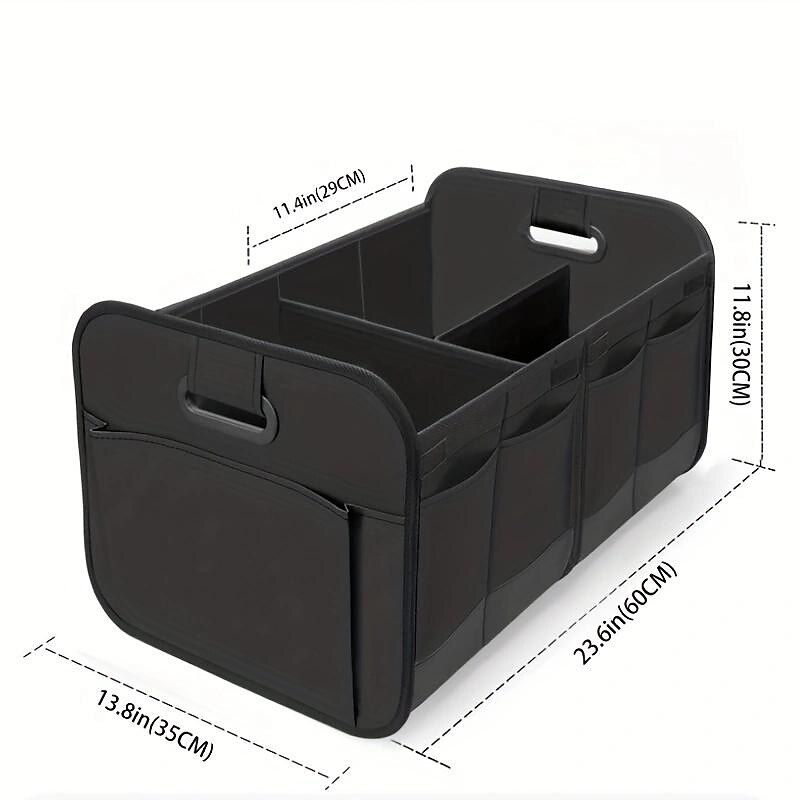 Trunk Organizer For Car, Collapsible Multi-Compartment Car Organizers Foldable And Waterproof, 600D Oxford Polyester, Suitable For Most Models2