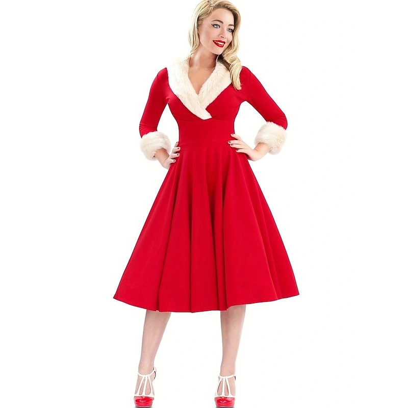 Santa Claus Mrs.Claus Fancy Christmas Dress Women's Christmas Adults' Christmas New Year Christmas Eve Christmas New Year Eve Dress4