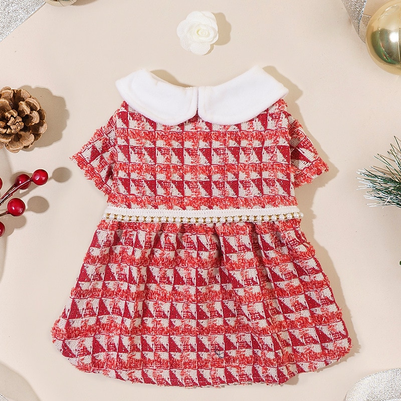 Dog Cat Dress Fashion Cute Winter Soft Washable Comfortable Christmas Outdoor Halloween Casual Daily Dog Clothing for Bichon Frise Poodle Pomeranian Baby Pet Papillon4