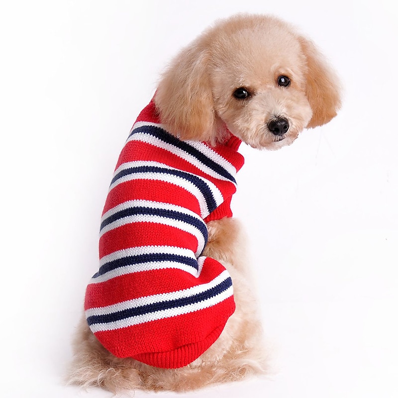 Dog Cat Sweater Jumper Fashion Cute Winter Warm Soft Washable Comfortable Outdoor Casual Daily Dog Clothing for Bichon Frise Poodle Pomeranian Baby Pet Papillon