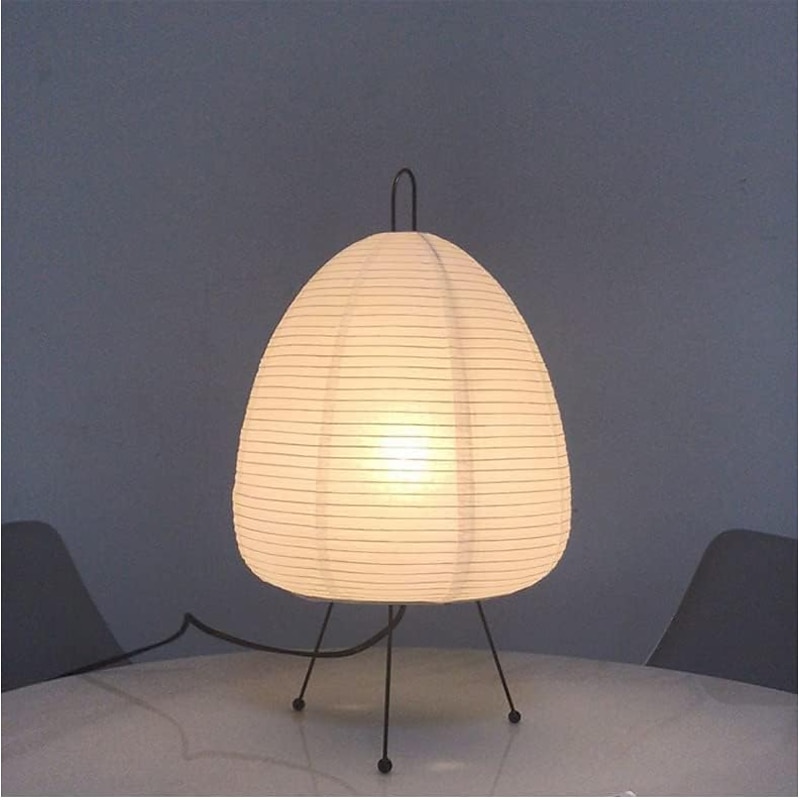 Paper Lamp Modern Retro Desk Lamp Japanese Design Paper Lampshade LED Rice Paper Desk Lamp Homestay Bedroom Living Room/Restaurant Decoration Home Study Desk Lamp 110-240V3