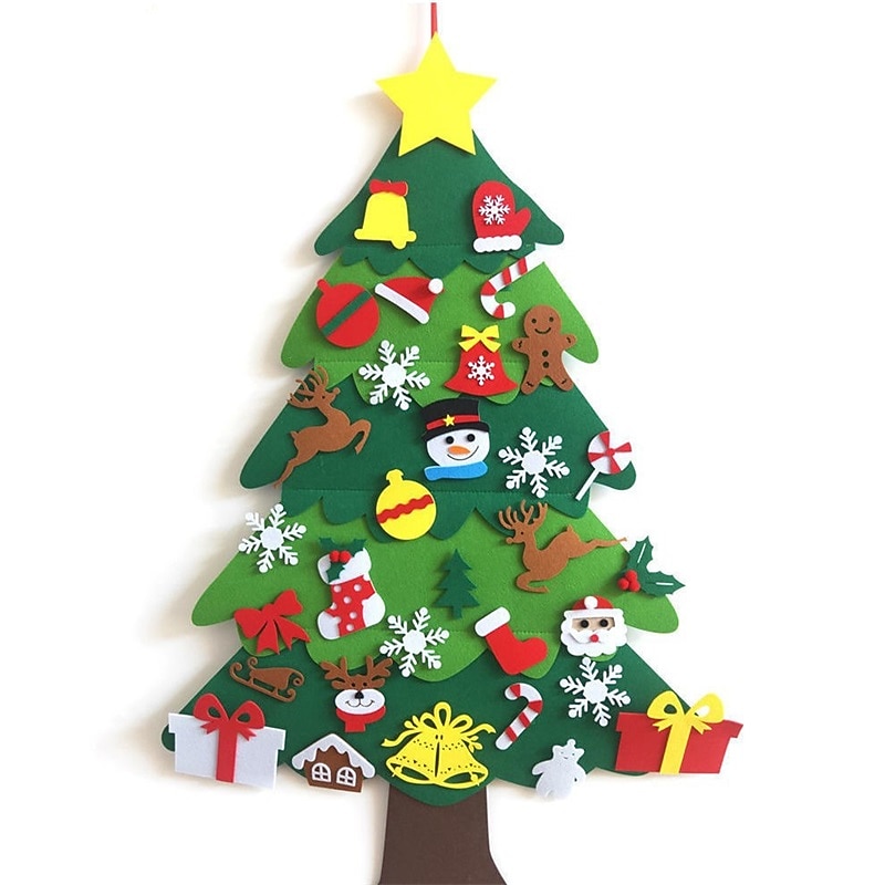 Christmas Tree Christmas Decoration Children's Handmade Puzzle DIY Felt Cloth Christmas Tree Christmas Children's Gift for Christmas Gifts4