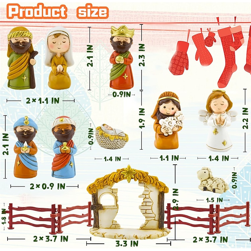 Nativity Advent Calendar 2025 Nativity Set for Kids Christmas Advent Calendar for Kids Boys Girls Teens Toddler Children Christian Religious Advent Calendar Gifts Toy3