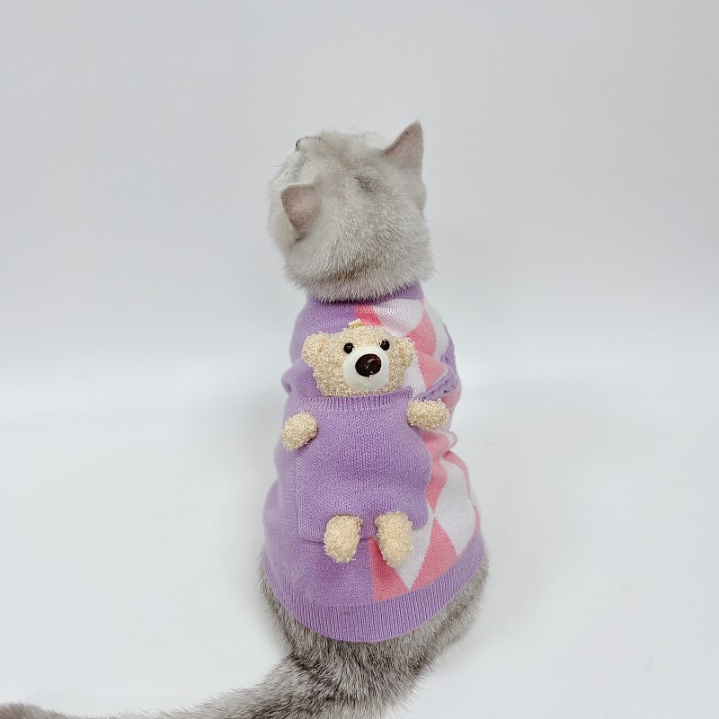 Dog Cat Sweater Jumper Fashion Casual Winter Breathable Soft Washable Comfortable Christmas Outdoor Casual Daily Dog Clothing for Bichon Frise Pomeranian Baby Pet Papillon Small