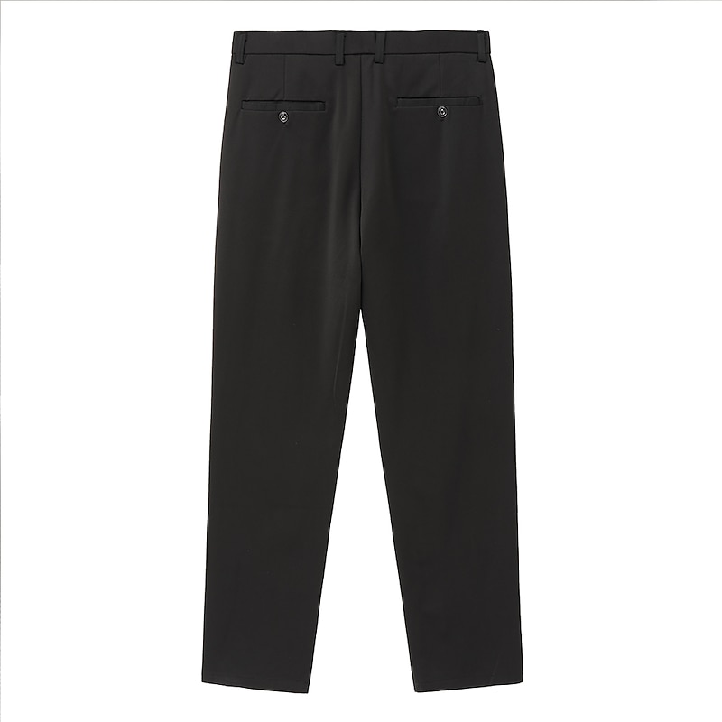 Men's Trousers Dress Pants Slacks Casual Pants Suit Pants Pocket Solid Colored Wearable Outdoor Full Length Wedding Home Work Fashion Streetwear White gray Black Stretchy3