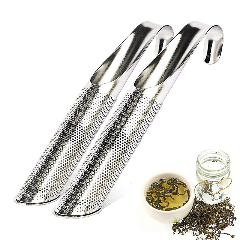 1pc Stainless Steel Tea Strainer Wand, Stainless Steel Tea Infuser, Long-Handle Tea Filter Stainless Steel Tea Diffuser For Loose Tea, Rose, Coffee.4